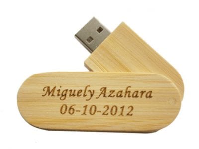 laser engraved usb wooden