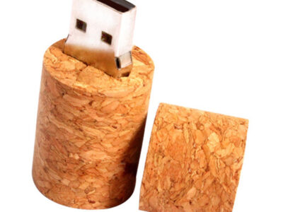 Close Up of Cork Shaped USB Keyring
