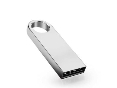 Silver Ultra Thin USB Left Angled