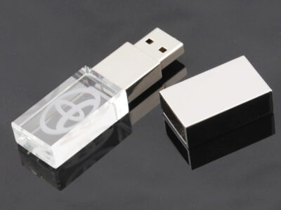 White and Clear Block USB