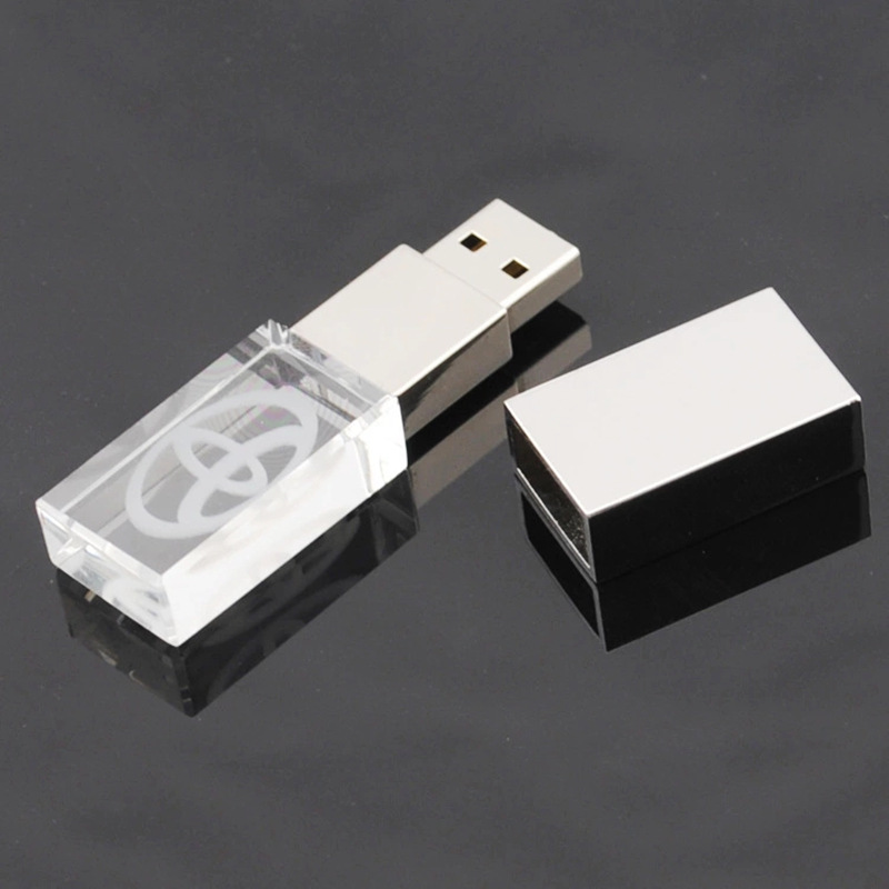 White and Clear Block USB