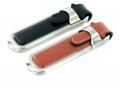 Leather & Silver USB