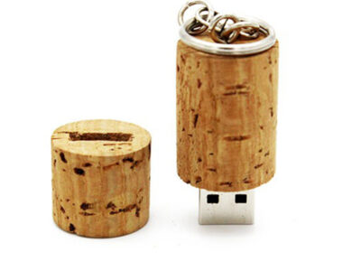 Cork Shaped USB Keyring Facing Down 2