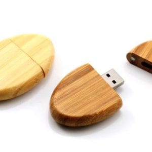 Wooden Pebble Shaped USB