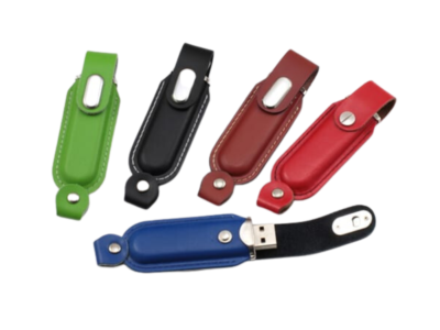 Leather & Silver USB Stick