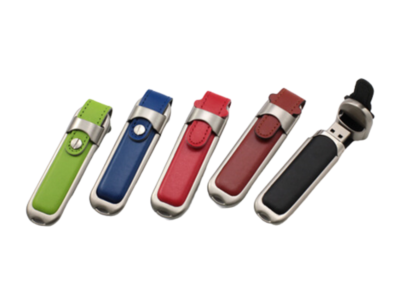 Leather & Silver USB Sticks