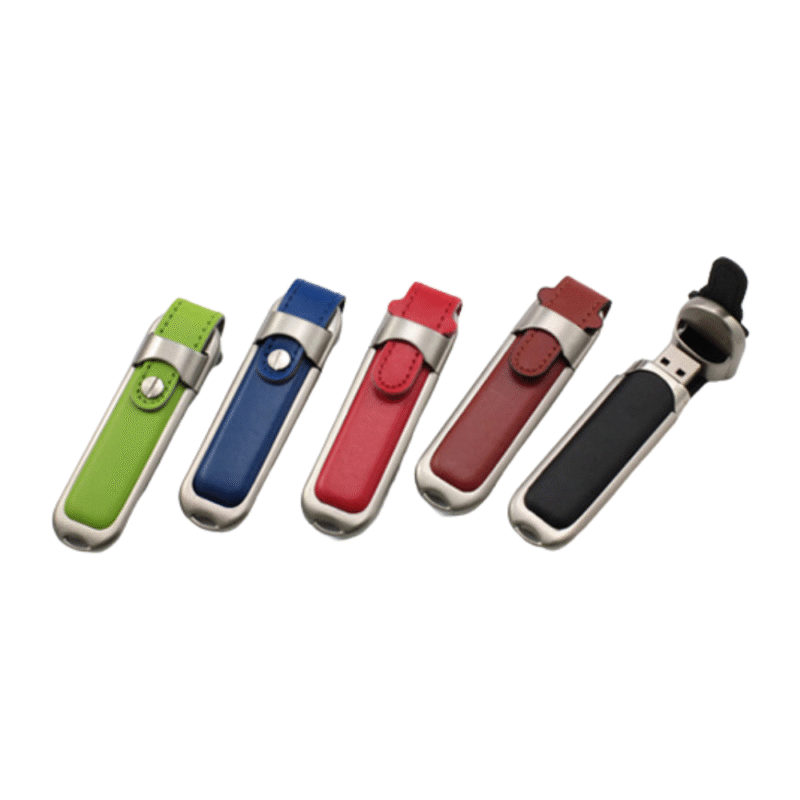Leather & Silver USB Sticks