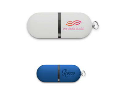 Pod USB in blue and white