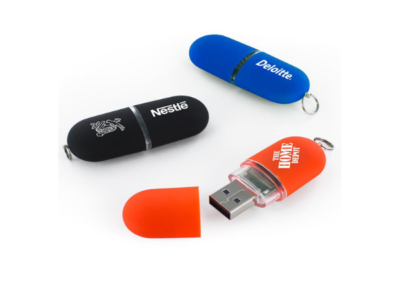 Pod USB in blue and white black orange and blue