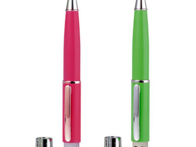 green and pink stylish usb pen with usb