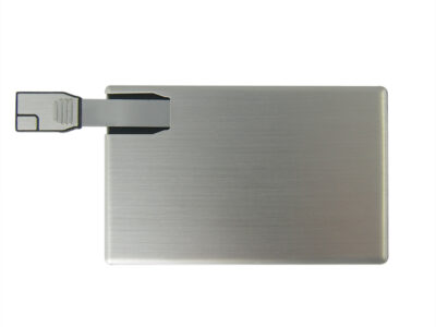 Silver Credit Card Pull-out USB - Back