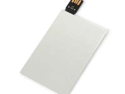 Silver Credit Card Pull-out USB - Angled