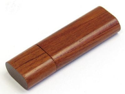 dark wooden usb stick with cap