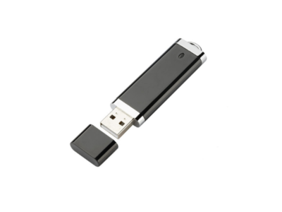 flat square edged usb black