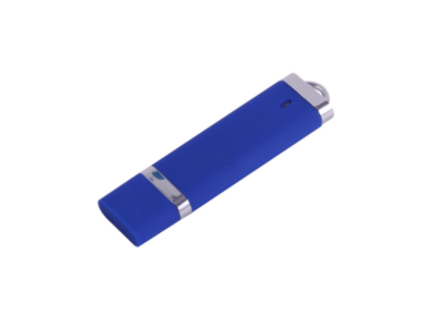 flat square edged usb blue