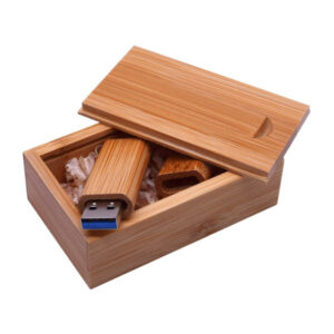 Sliding usb wooden box with usb inside