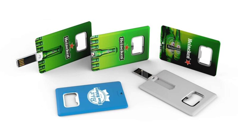 credit card usbs with bottle openers