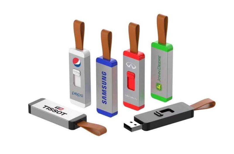 retractable usb with leather strap
