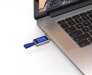 Light Up Logo USB used with laptop