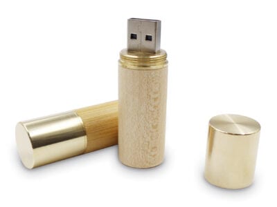 copper wooden capsule usb stick