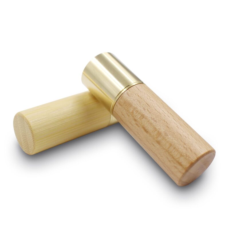sleek copper wooden capsule usb
