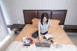 student studying