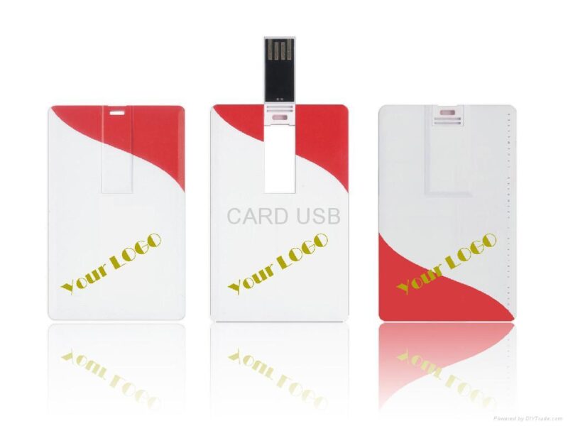 Modern card shaped pop out usb