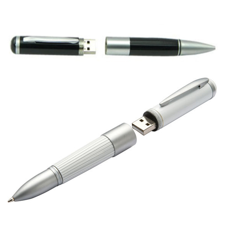 black and white usb ball point pen