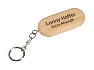Wooden keychain usb