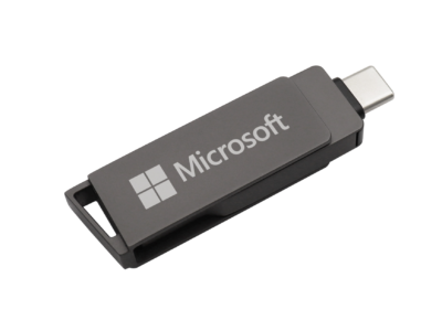 Microsoft Dark Grey and Silver Smartphone USB