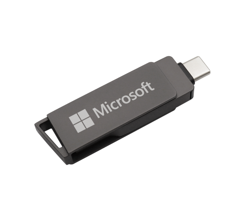 Microsoft Dark Grey and Silver Smartphone USB