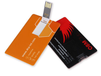 Two pop out credit card usbs